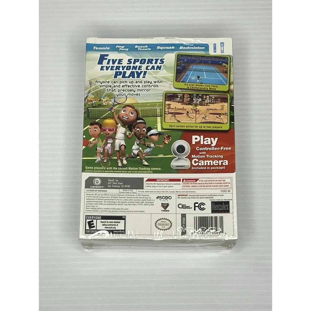 Racquet Sports with Camera Nintendo Wii Brand New Factory Sealed